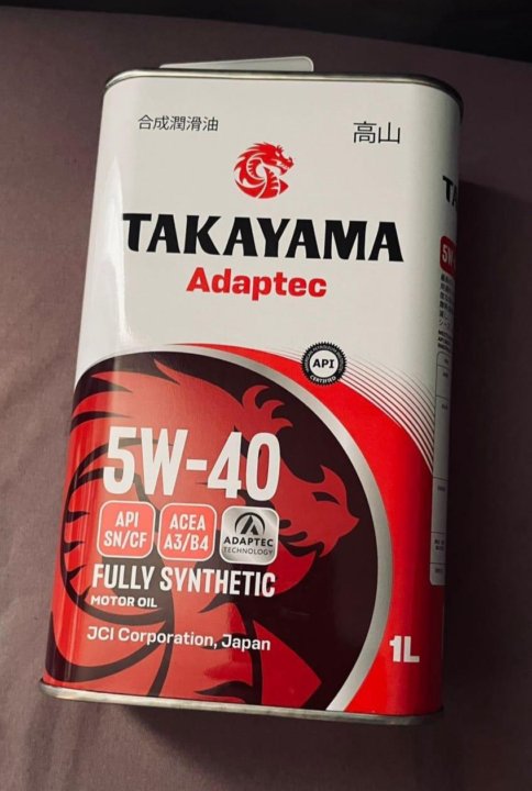 სინთეზური ძრავის ზეთი Takayama 5W-40 1ლ – ახალი